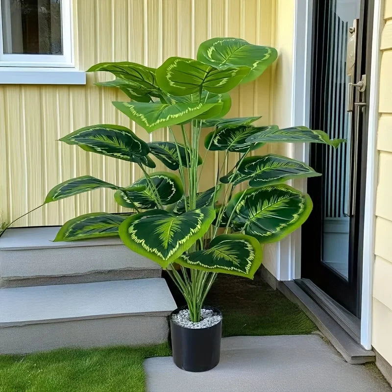 24Leaves Giant Artificial Plants Tree Realistic Full Lush Greenery Indoor Outdoor All-Season Decor for Home Wedding Party New