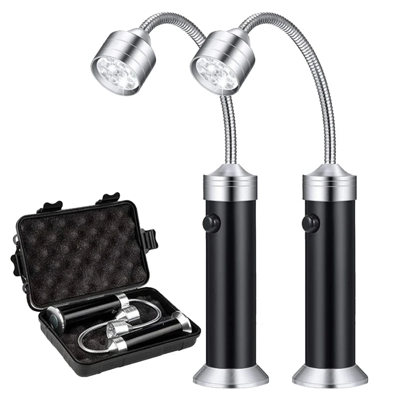 BBQ Grill Light Soft Tube Lighting Lamp 360° Adjustable Super-Bright 9 LED Flashlight Magnetic Base Outdoor lighting Gooseneck