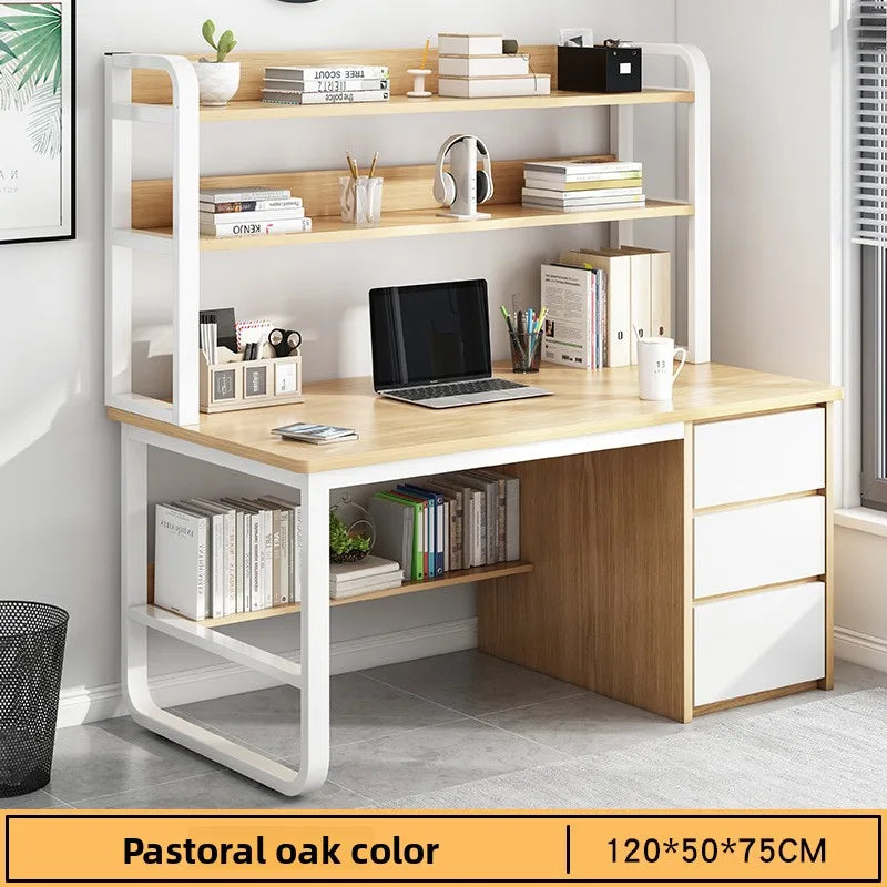 Desk Desktop Computer Desk Simple Home Desk Student Bedroom Bookshelf Integrated Writing Desk