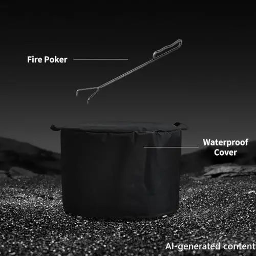 27 inch Smokel Fire Pit with Waterproof Cover, Stainl Steel Outdoor Smokel Firt, Wood Burning Fire Pits for Camping