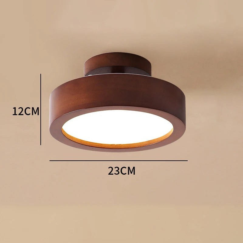 Nordic Living Room Ceiling Lamps Solid Wood Corridor  LED Lamp apanese style  Entrance Balcony Bedroom Headboard Ceiling Lights