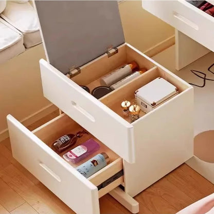 Girls Rustic Dressing Table Miniature Storage Solid Wood Dressing Table Simple Vanity Penteadeira De Maquiagem House Accessories