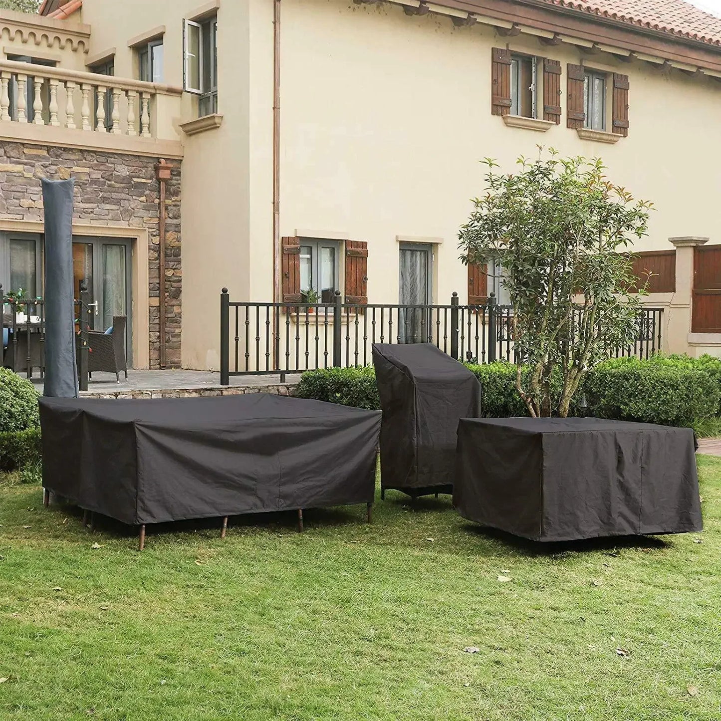 Outdoor Garden Furniture Cover, Customizable Waterproof Dust Cover for Patio Sets, Multi-Size