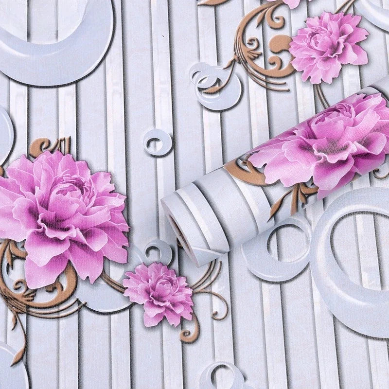 Home Decor Retro Floral Wallpaper Renovation of Bedroom and Living Room Decorative Walls