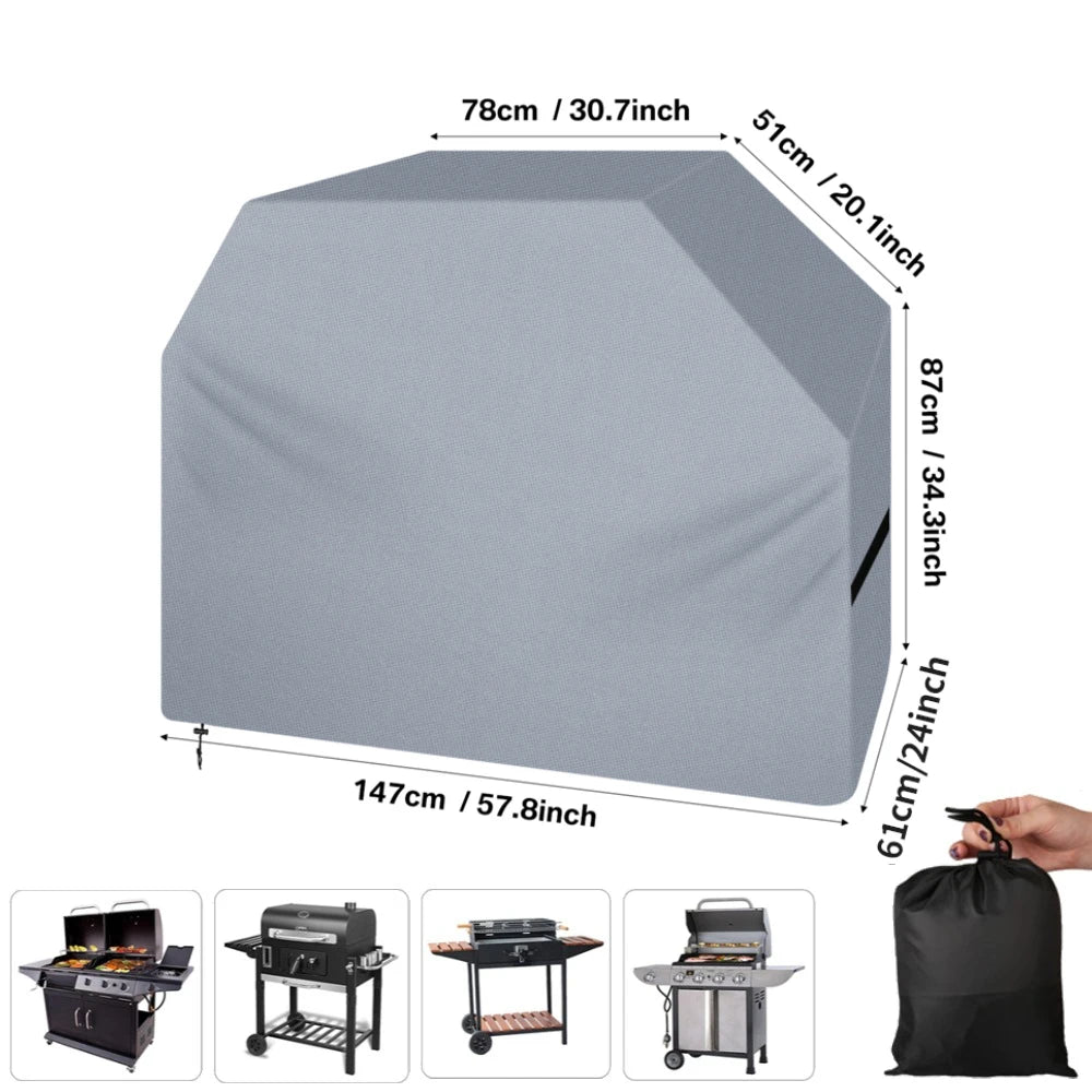 Waterproof Grill BBQ Cover Heavy Duty Barbecue Cover Weather UV & Fade Resistant with Adjustable Straps Gas Grill Cover