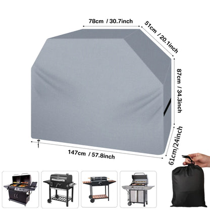 Waterproof Grill BBQ Cover Heavy Duty Barbecue Cover Weather UV & Fade Resistant with Adjustable Straps Gas Grill Cover