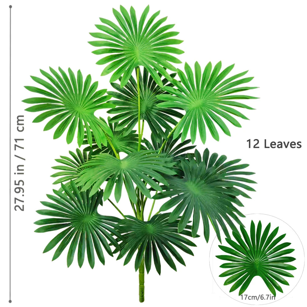 Artificial Palm Tree - Large Fake Tropical Plant Suitable for Indoor Outdoor Decoration Without Pot
