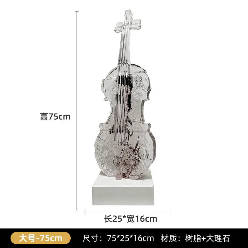 Simple Violin Art Sculpture Floor-to-Ceiling Ornament Light Luxury High End Statue Living Room Home Decoration Gift home decor