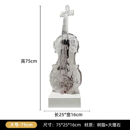 Simple Violin Art Sculpture Floor-to-Ceiling Ornament Light Luxury High End Statue Living Room Home Decoration Gift home decor