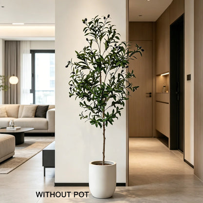 120-180cm Artificial Olive Tree Plant Indoor Outdoor Ornament Fake Plant for Home Garden Balcony Living Room Decoration