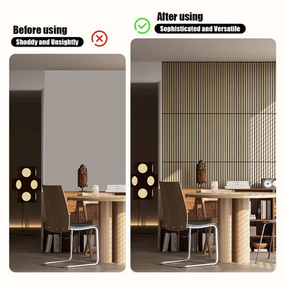 10pcs 40x40cm 3D Stripe Grid Panels，Removable Peel and Stick Wallpaper, Realistic Texture，for Furniture Makeover,Home & Office D