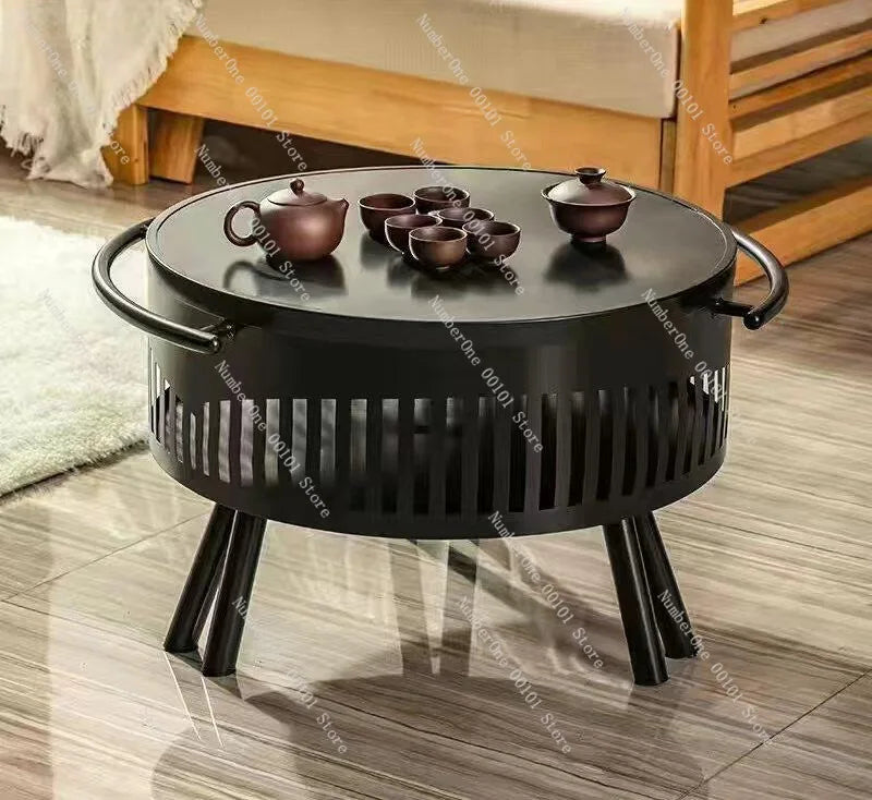 Charcoal Fire Pit Stove Patio Indoor Heating Brazier Household Carbon Furnace Outdoor Barbecue Grill Smokeless Coal Burner Tea