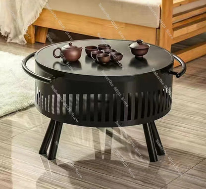 Charcoal Fire Pit Stove Patio Indoor Heating Brazier Household Carbon Furnace Outdoor Barbecue Grill Smokeless Coal Burner Tea