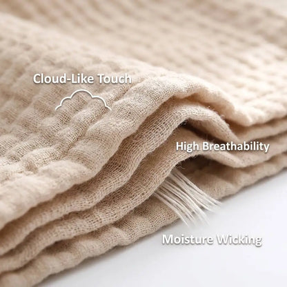 Muslin Cotton Blanket 6 Layers Gauze Wrinkled Throw Blanket Breathable Home Bed Soft Cover Summer Air Condition Blanket 200*230