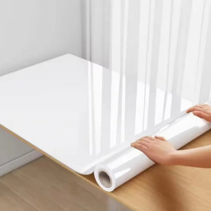 1pc 30cmx5m Pearl Film White Waterproof Wallpaper Room DIY Self-adhesive Wardrobe Kitchen High Gloss Paste Furniture Wall Sticke