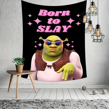 Wallpaper designed for Slay Shrek, suitable for bold and unique home decoration, with interesting and distinctive charm