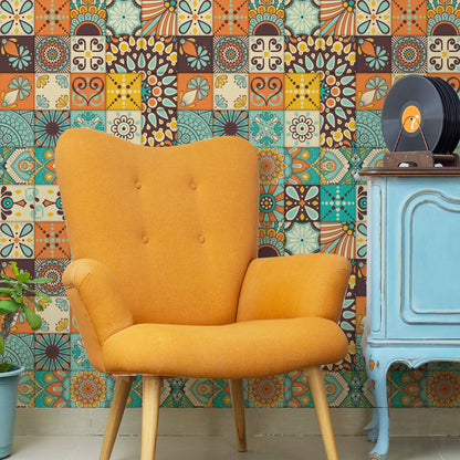 A Creative Wall Sticker for Home Decoration with Mediterranean Style Wallpaper for Home Bedroom Kitchen Cabinets