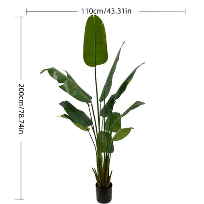 Live Natural Artificial Bird of Paradise Plant Bonsai Banana Tree Fake Leaf Trunk Indoor Outdoor Hotels Decor Greenery