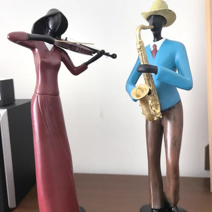 Cute Cartoon Retro Bookshelf Band Characters Figurines - Home Decorative Toys Creative Fashionable Living Room Decor Gifts