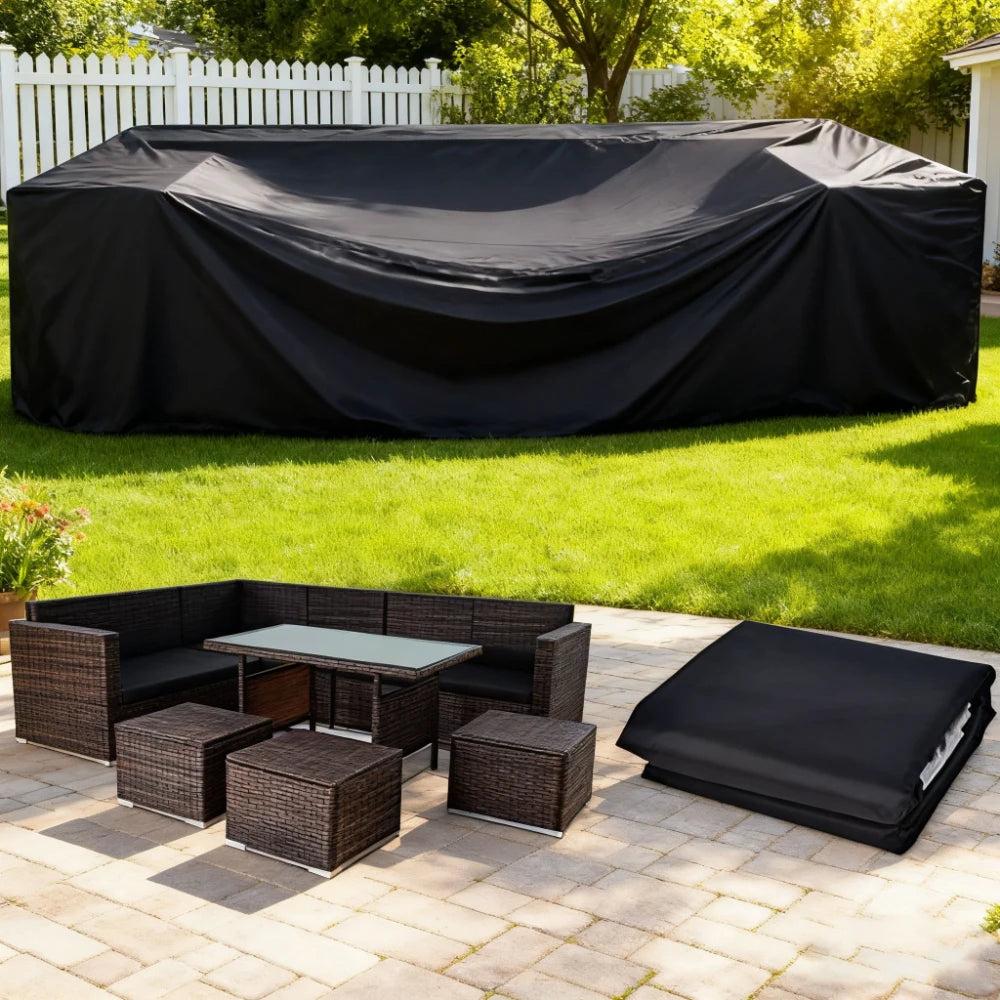 Outdoor Garden Furniture Cover, Customizable Waterproof Dust Cover for Patio Sets, Multi-Size