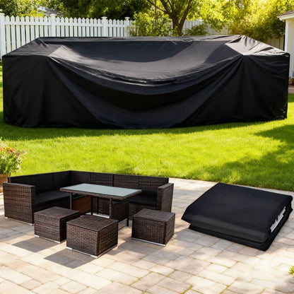 Outdoor Garden Furniture Cover, Customizable Waterproof Dust Cover for Patio Sets, Multi-Size