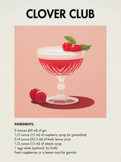 Classic Simple Bar Drinks Liquor Cocktail Bartending Recipe Poster Canvas Art Painting Prints Home Room Bar Wall Decoration