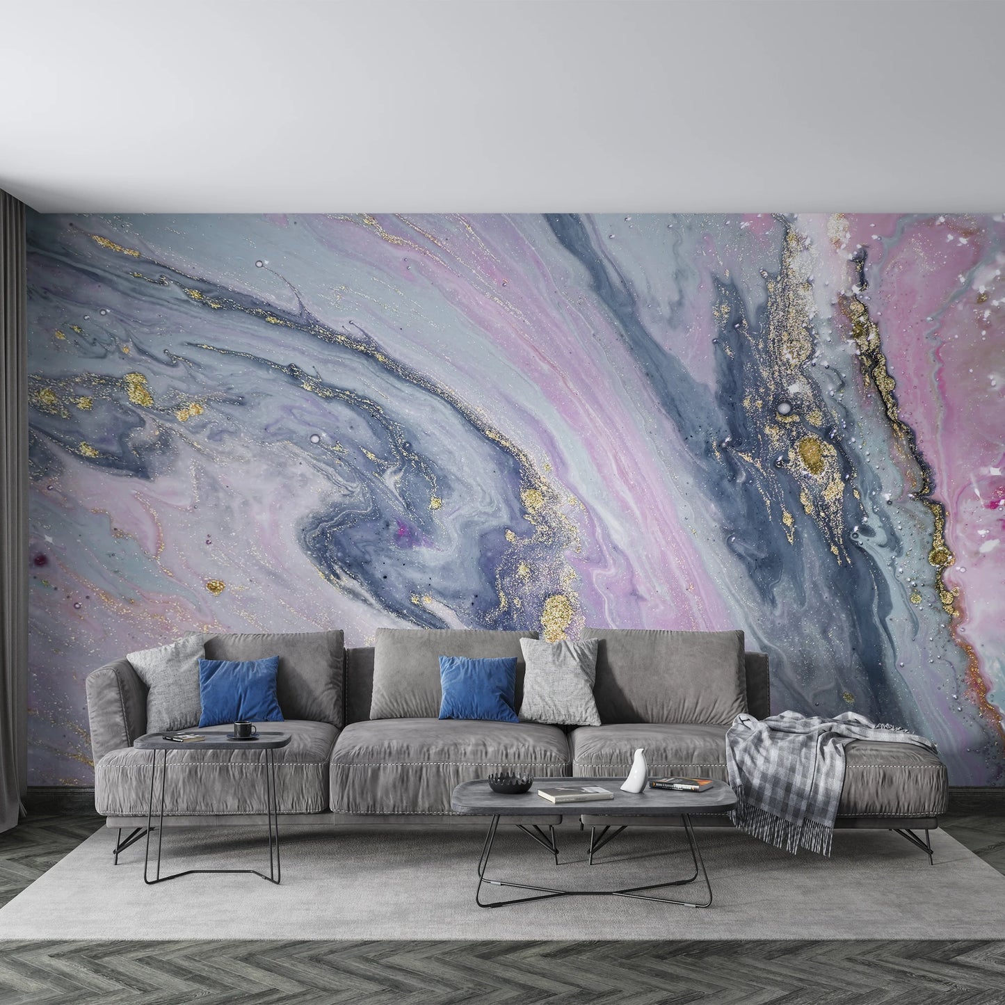 Custom 3D Wallpaper Mural Pink Family Abstract Stone TV Background Wall Decorative Painting