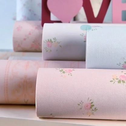 Self-adhesive Wallpaper Pastoral Flowers Waterproof and Moisture-proof Home Stickers for Living Room Bedroom Floral Decoration