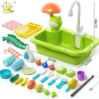 Baby Kitchen Toy Plastic Dish Wash Sink Electric Dishwasher Playing Pretend Role Play Housework Early Educational Toys For Child