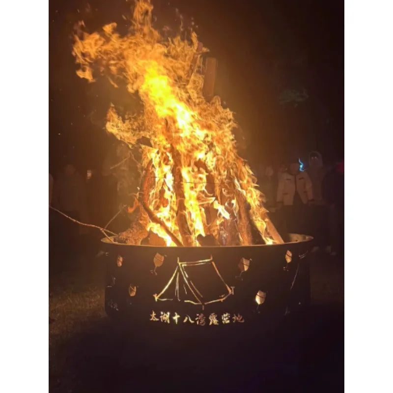Smokeless 24.75 in Patio Fire Pit Wood Burning Outdoor Wood Pack Modern Design with Removable Ash Pan