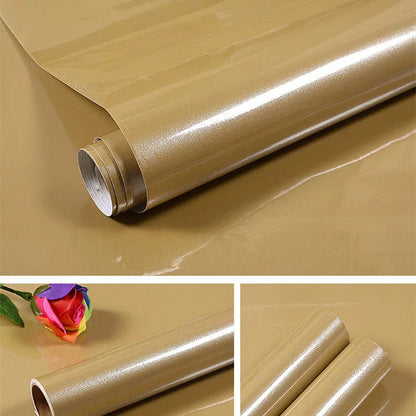 Wall Furniture Renovation Stickers Waterproof Moisture-proof Self-adhesive Paper Vinyl Wallpaper For Kitchen Cooktop Cabinets