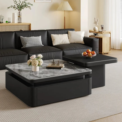 Decor Modern Table Floor Storage Luxury Center Coffee Table Apartment Black Mesas De Centro De Mesa Para Sala Home Furniture