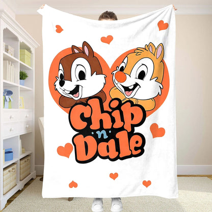 Blankets Chip&Dale Throw Blanket for Sofa Bedspread on the Bed Summer Comforter Anime Bedspreads Throws Double Baby Decorative
