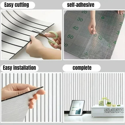 Self Adhesive Wallpaper Peeling PVC Material Mirror Reflect Texture Vinyl Durable Material Decorative Wall Covering