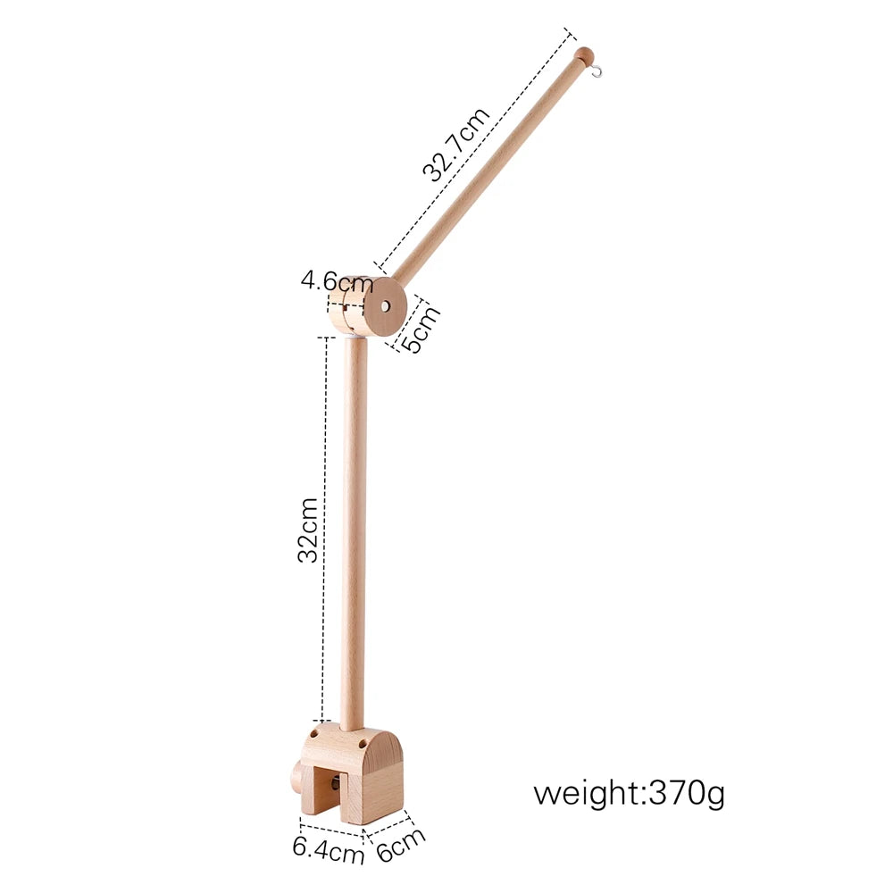 Baby Rattle Toy 0-12 Months Toys Wooden Mobile Bed Bell Floor Stand Bracket Newborn Bed Bell Hanging Holder Bracket Infant Crib