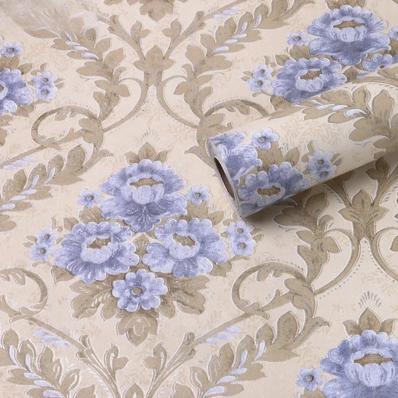 Home Decor Retro Floral Wallpaper Renovation of Bedroom and Living Room Decorative Walls