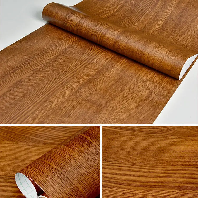Wood Pattern DIY Self Adhesvie Waterproof Wallpaper Vinyl Wall Stickers Film for Furniture Renovation Stickers Home Stick Decors