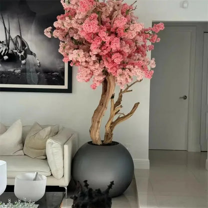 【Factory Price】Indoor And Outdoor Fiberglass Large Garden Flower Pots Artificial Plants