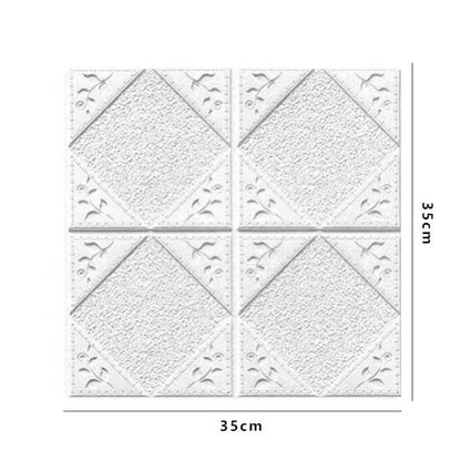 35*35cm 3D Foam Ceiling Waterproof Anti-collision Wall Stickers Peel and Stick Self-adhesive Background Wallpaper Bed Room Decor
