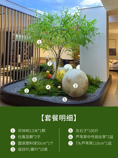 Artificial Bell Tree Show Window Decoration Drunk Wood Green Plant Landscape Indoor and Outdoor Ornaments