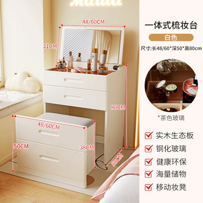 Girls Rustic Dressing Table Miniature Storage Solid Wood Dressing Table Simple Vanity Penteadeira De Maquiagem House Accessories
