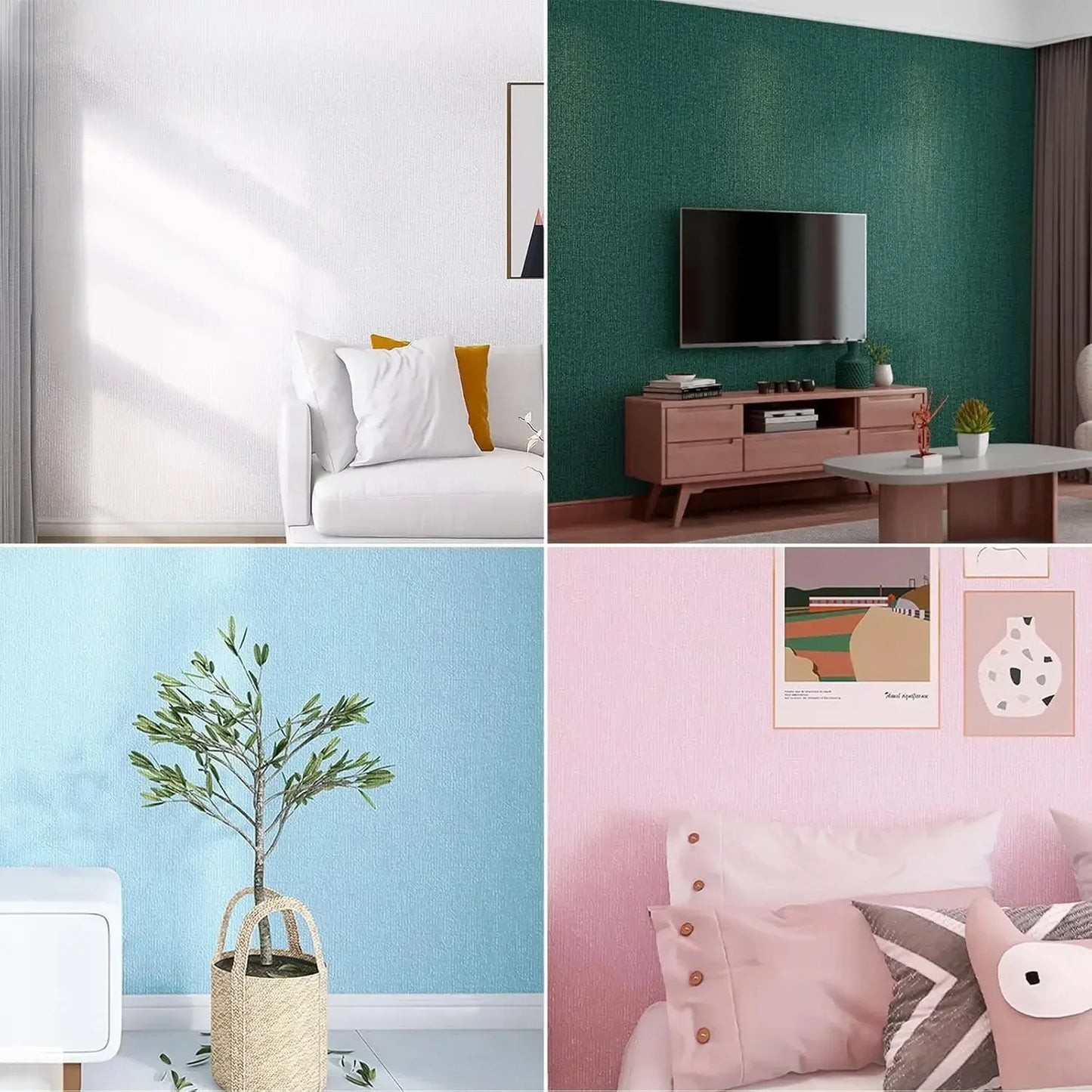 DIY 3D Linen Wall Panels Peel and Stick Waterproof Foam Wallpaper for Home Renovation Bedroom Living Room Decoration