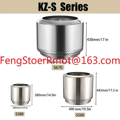 High quality large outdoor stainless steel fire pit wood burning furnace