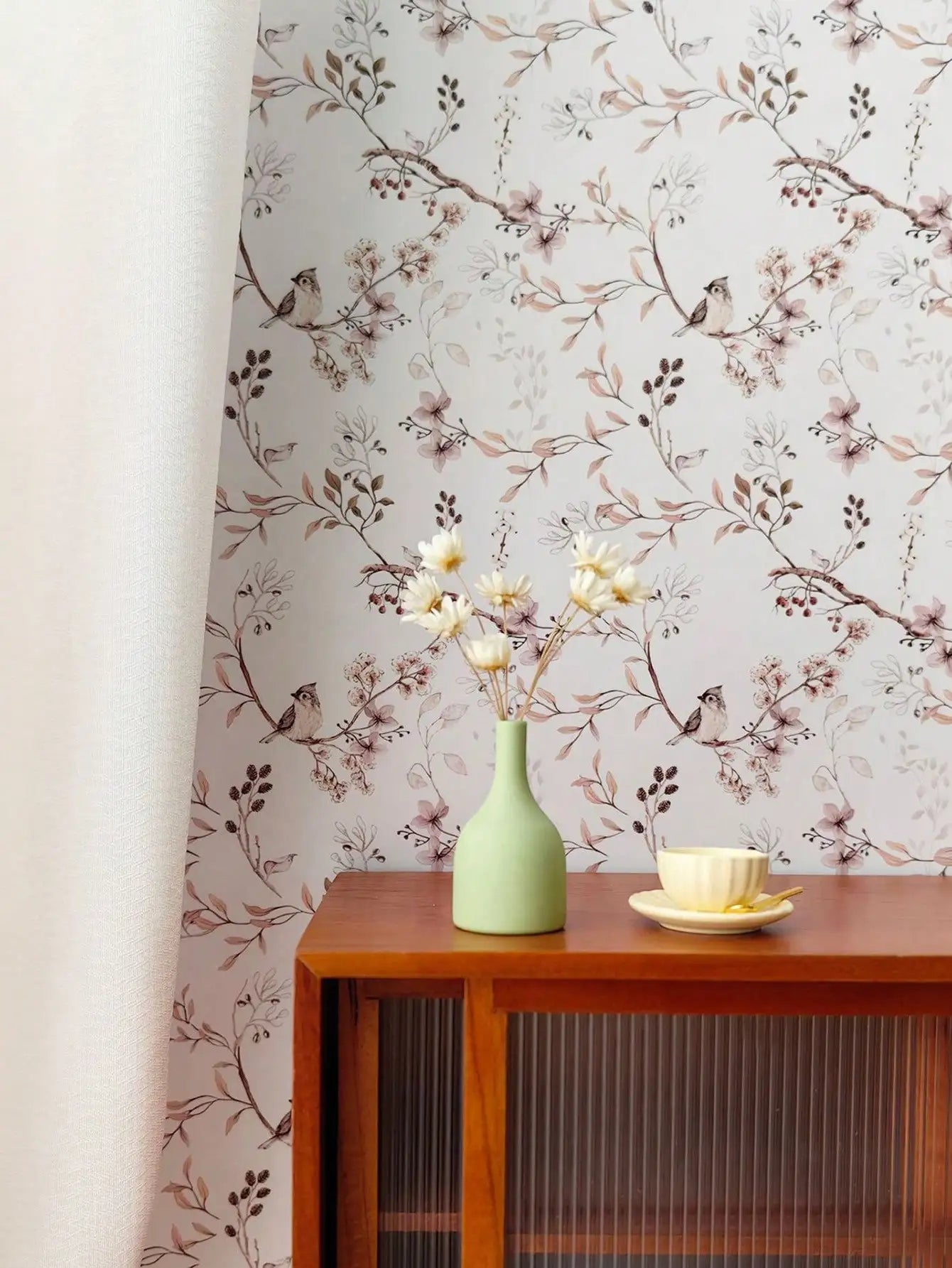 1 Sheet Miniature Dollhouse Wallpaper Self-Adhesive Fit 1:6-1:12 Scale Festive & Collection Scenes Exquisite Patterns