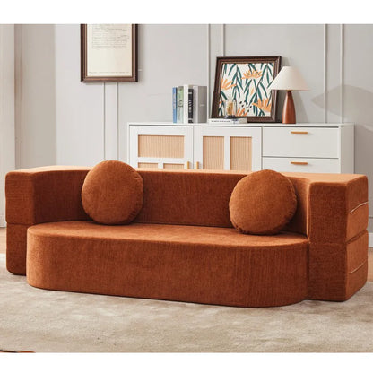 Living Room Compressed Sofa Bed, Memory Foam Modular Couch, Space Saving Modern Furniture Set
