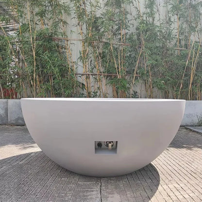 Large outdoor circular courtyard villa concrete fire pit suitable for outdoor setting