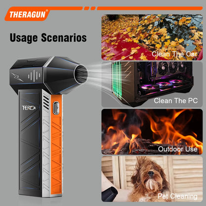 Updated X3Ultra Mini Turbo Fan Jet Electric Duster 4-speed Adjustable 180,000RPM Wind Speed 58m/s Car/PC Cleaning Tools