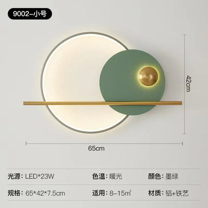 Living room wall lamp decoration light luxury circular sofa background  atmosphere lighting simple modern Nordic bedroom lamp