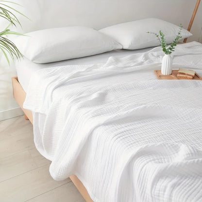 Large 6-Layer Gauze Blanket All-Season Soft Breathable for Adults Sofa or Bed Bedding Hand Wash Only Neutral Beige for Men Women