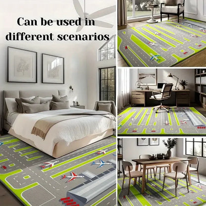 Gaming Rug for Boys Room Gamer Rug with Controller Design Rug for Game Room Bedroom Decor Non-slip Machine Washab Mat Doormat